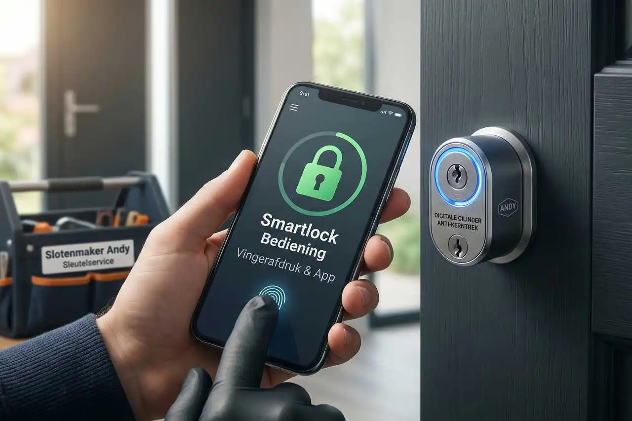 Smartphone en slim deurslot